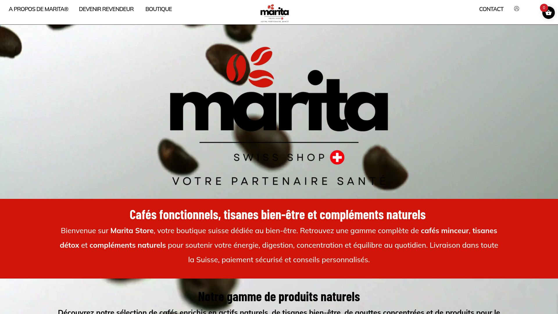 Screenshot of maritastore.ch