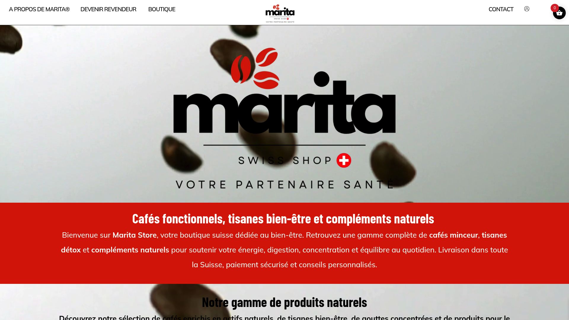 Screenshot of maritastore.ch
